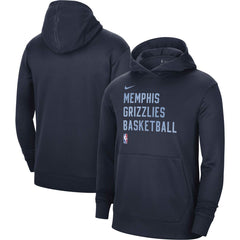 Nike - Memphis Grizzlies Unisex 2023/24 Performance Spotlight On-Court Practice Pullover Hoodie - Navy