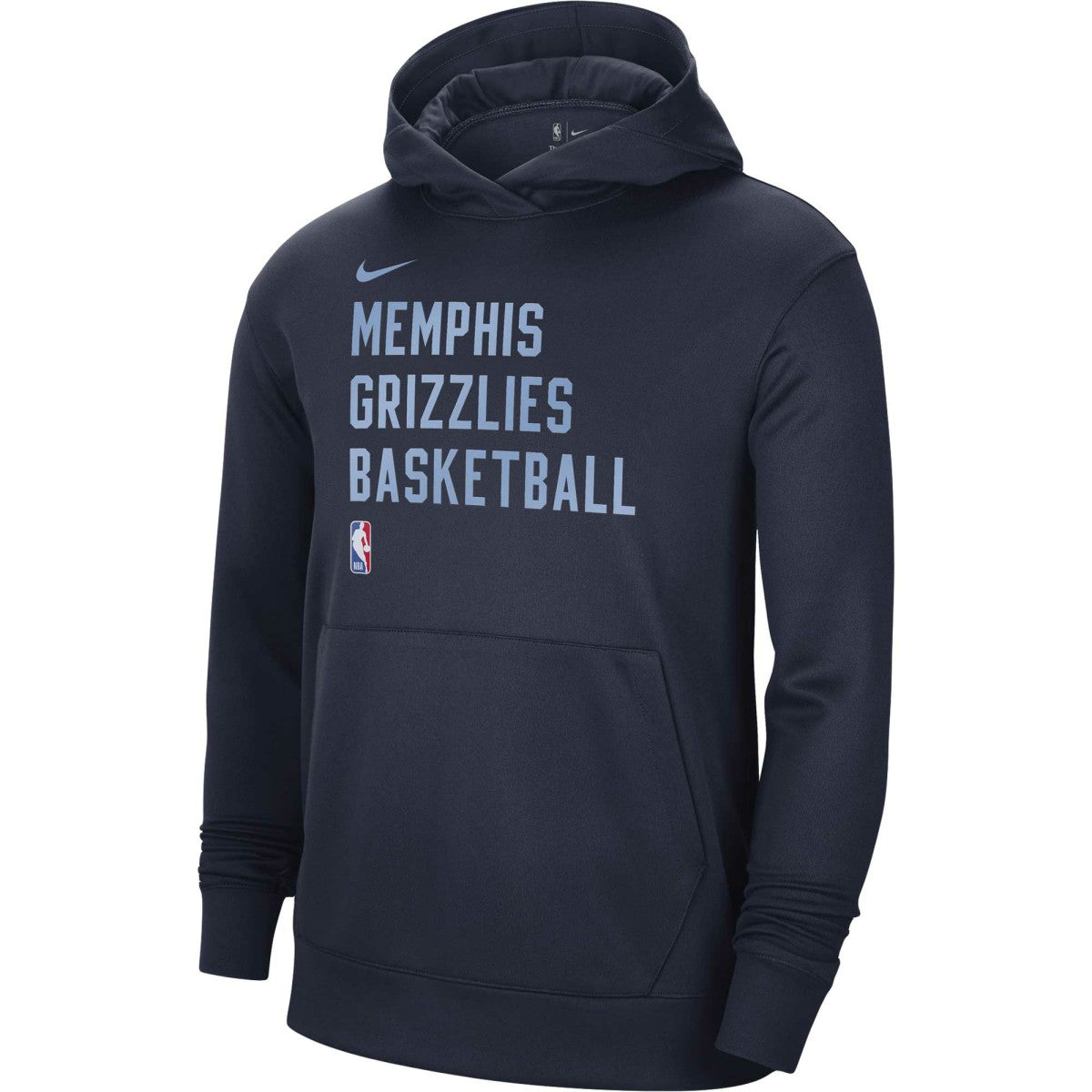 Nike - Memphis Grizzlies Unisex 2023/24 Performance Spotlight On-Court Practice Pullover Hoodie - Navy