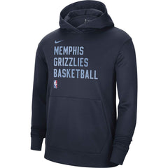 Nike - Memphis Grizzlies Unisex 2023/24 Performance Spotlight On-Court Practice Pullover Hoodie - Navy