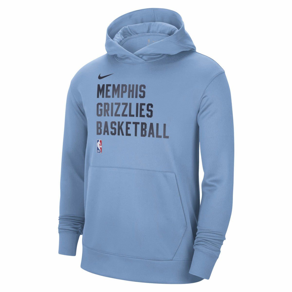 Nike - Memphis Grizzlies Unisex 2023/24 Performance Spotlight On-Court Practice Pullover Hoodie - Light Blue