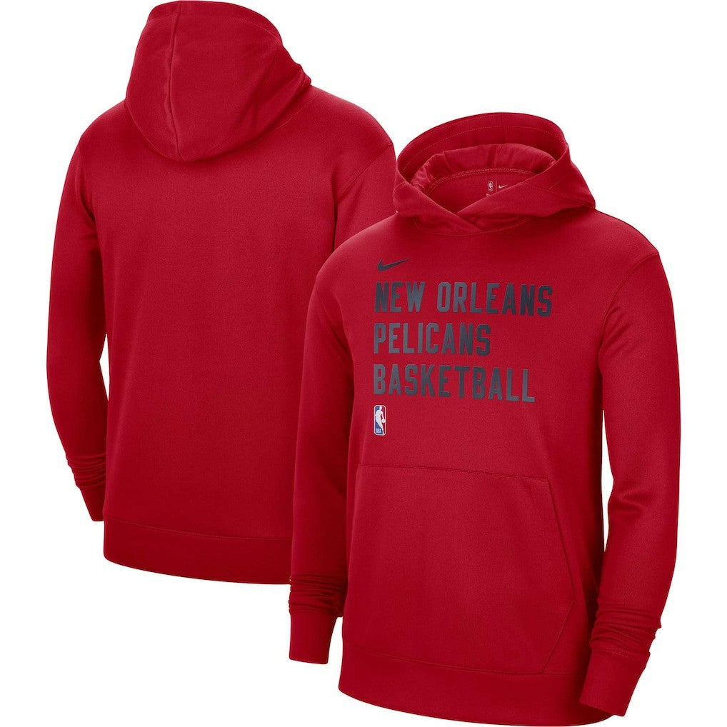 Nike - New Orleans Pelicans Unisex 2023/24 Performance Spotlight On-Court Practice Pullover Hoodie - Red