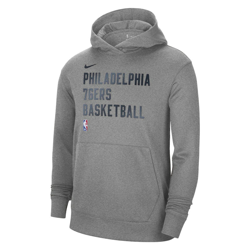 Nike - Philadelphia 76ers Unisex 2023/24 Performance Spotlight On-Court Practice Pullover Hoodie - Heather Gray