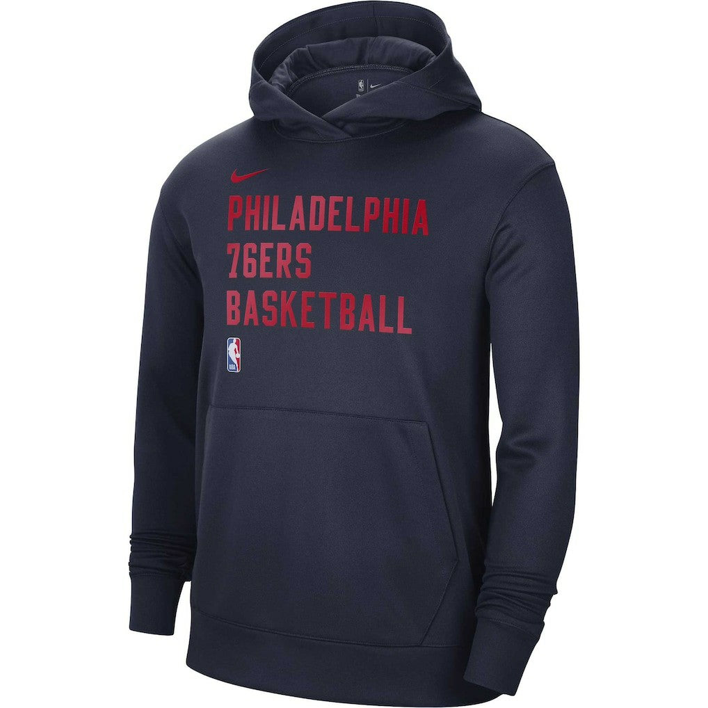 Nike - Philadelphia 76ers Unisex 2023/24 Performance Spotlight On-Court Practice Pullover Hoodie - Navy