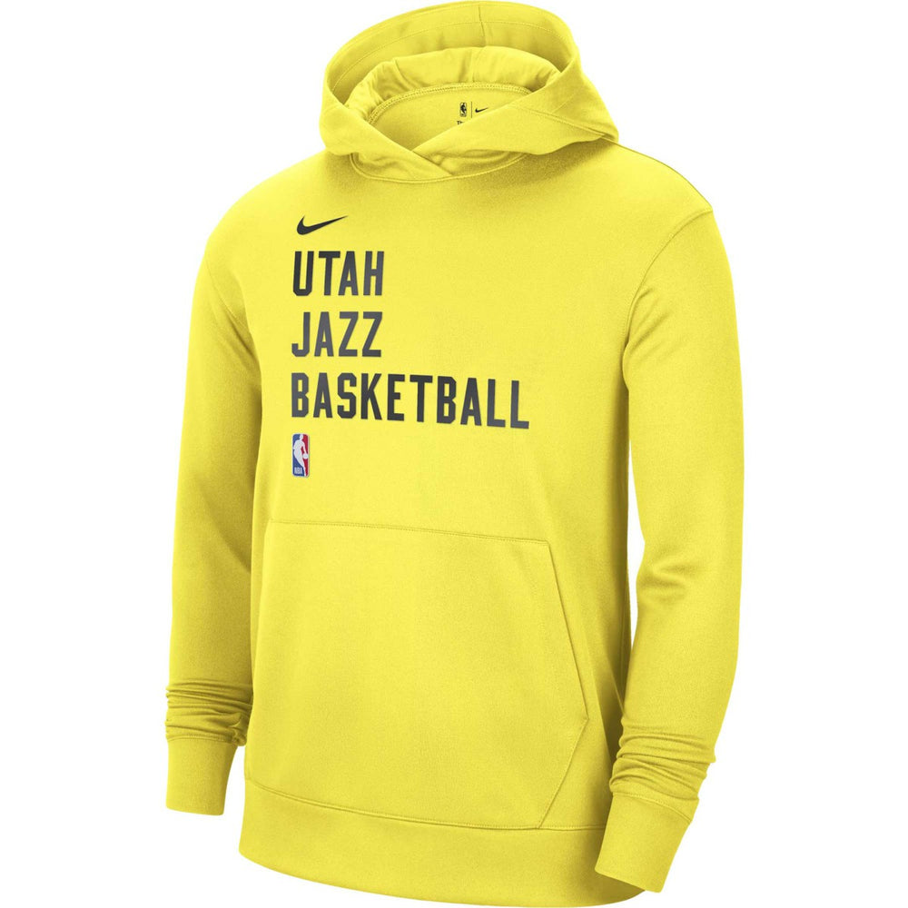 Nike - Utah Jazz Unisex 2023/24 Performance Spotlight On-Court Practice Pullover Hoodie - Yellow