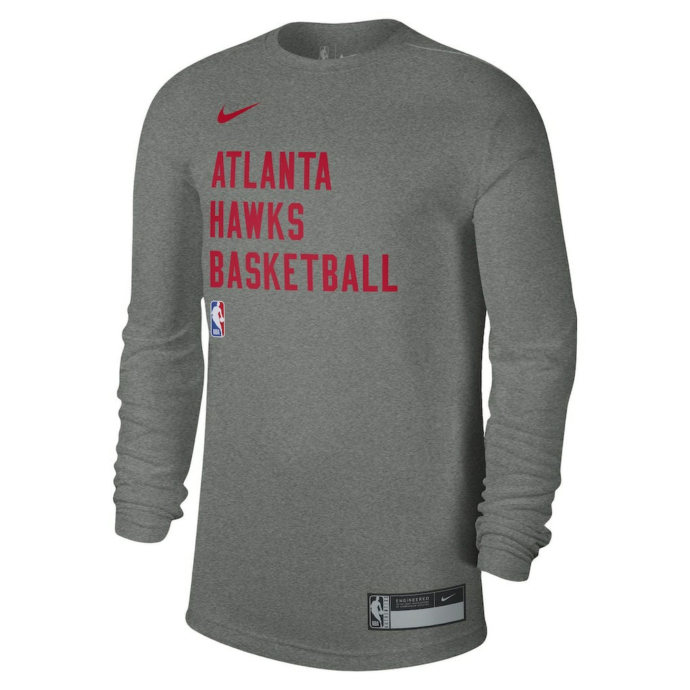 Nike - Atlanta Hawks Unisex 2023/24 Legend On-Court Practice Performance Long Sleeve T-Shirt - Heather Gray