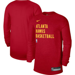 Nike - Atlanta Hawks Unisex 2023/24 Legend On-Court Practice Long Sleeve T-Shirt - Red