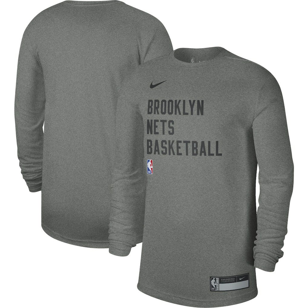 Nike - Brooklyn Nets Unisex 2023/24 Legend On-Court Practice Long Sleeve T-Shirt - Heather Gray