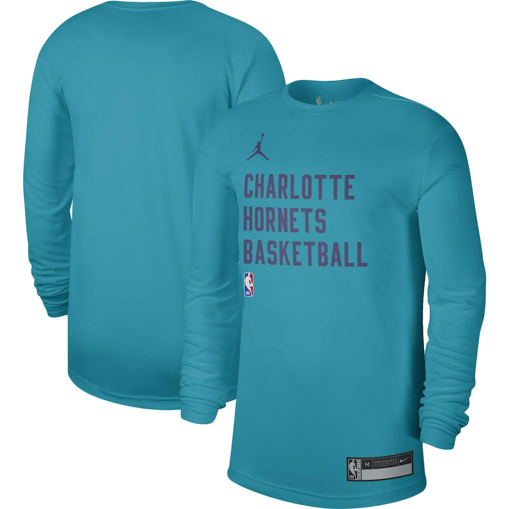NBA - Charlotte Hornets Jordan Brand Unisex 2023/24 Legend On-Court Practice Long Sleeve T-Shirt - Teal
