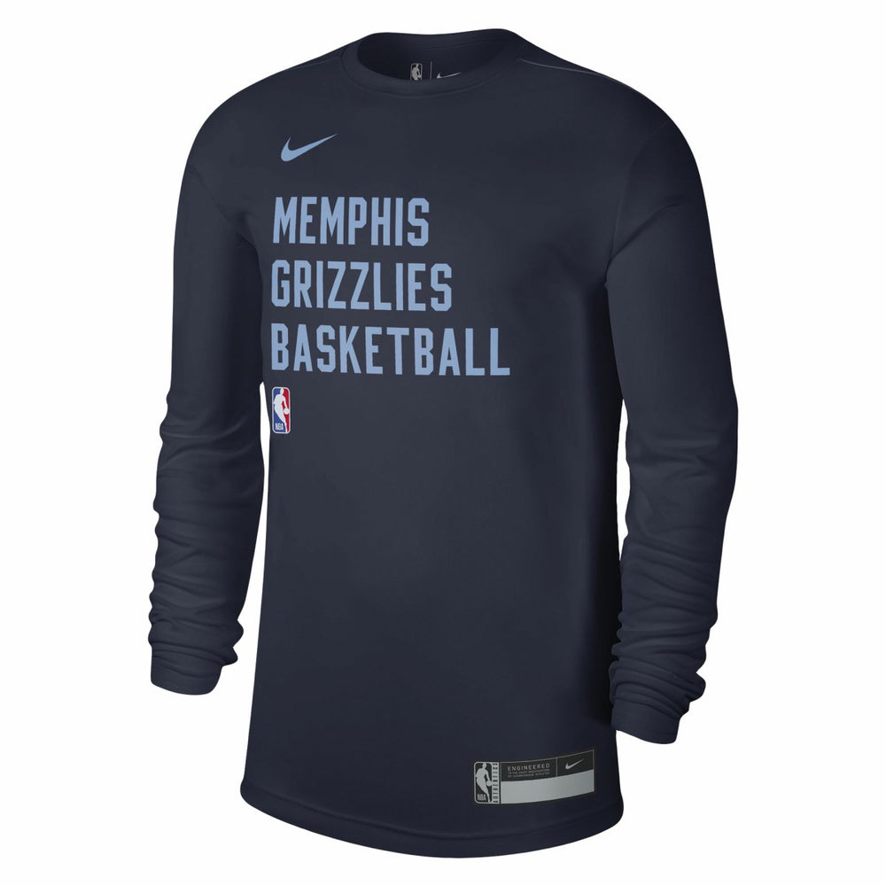 Nike - Memphis Grizzlies Unisex 2023/24 Legend On-Court Practice Long Sleeve T-Shirt - Navy