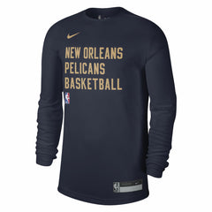 Nike - New Orleans Pelicans Unisex 2023/24 Legend On-Court Practice Long Sleeve T-Shirt - Navy