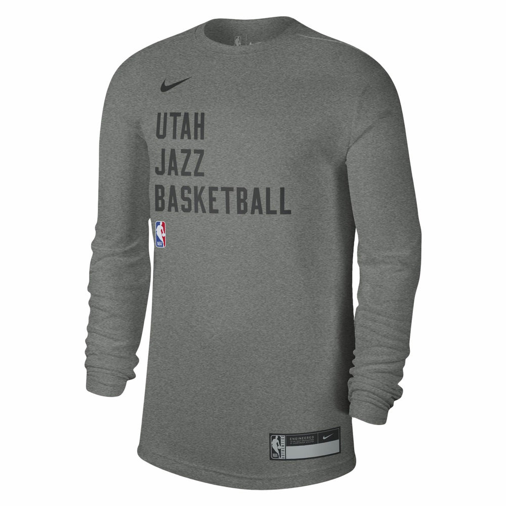 Nike - Utah Jazz Unisex 2023/24 Legend On-Court Practice Long Sleeve T-Shirt - Heather Gray