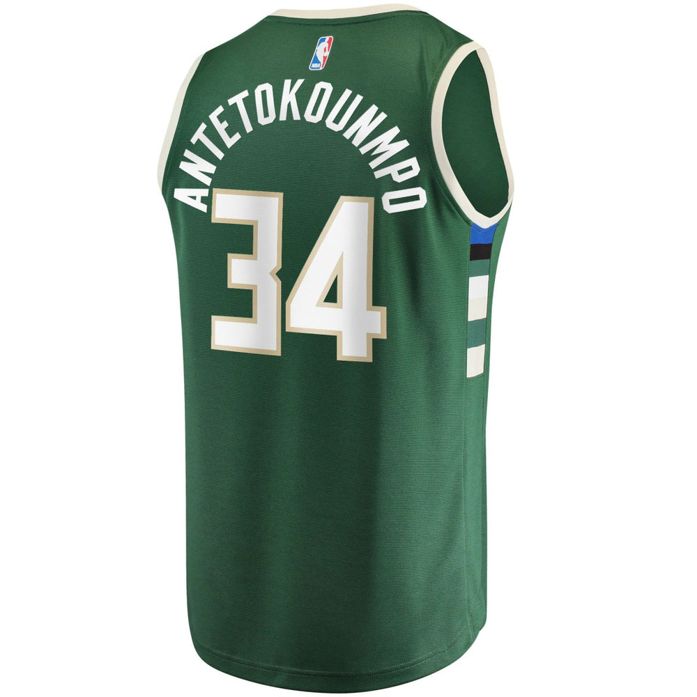 Fanatics - Giannis Antetokounmpo Milwaukee Bucks Big & Tall Fast Break Player Jersey - Hunter Green - Icon Edition