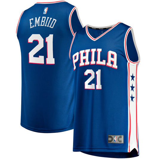 Joel Embiid Philadelphia 76ers Big & Tall Fast Break Player Jersey - Royal - Icon Edition | NBA Jerseys