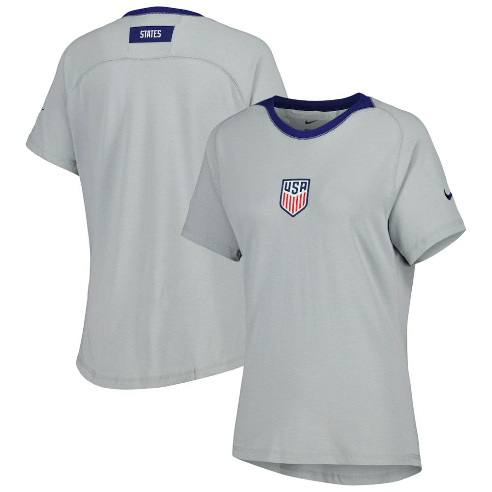 Nike USMNT Women's Travel Raglan T-Shirts - Gray