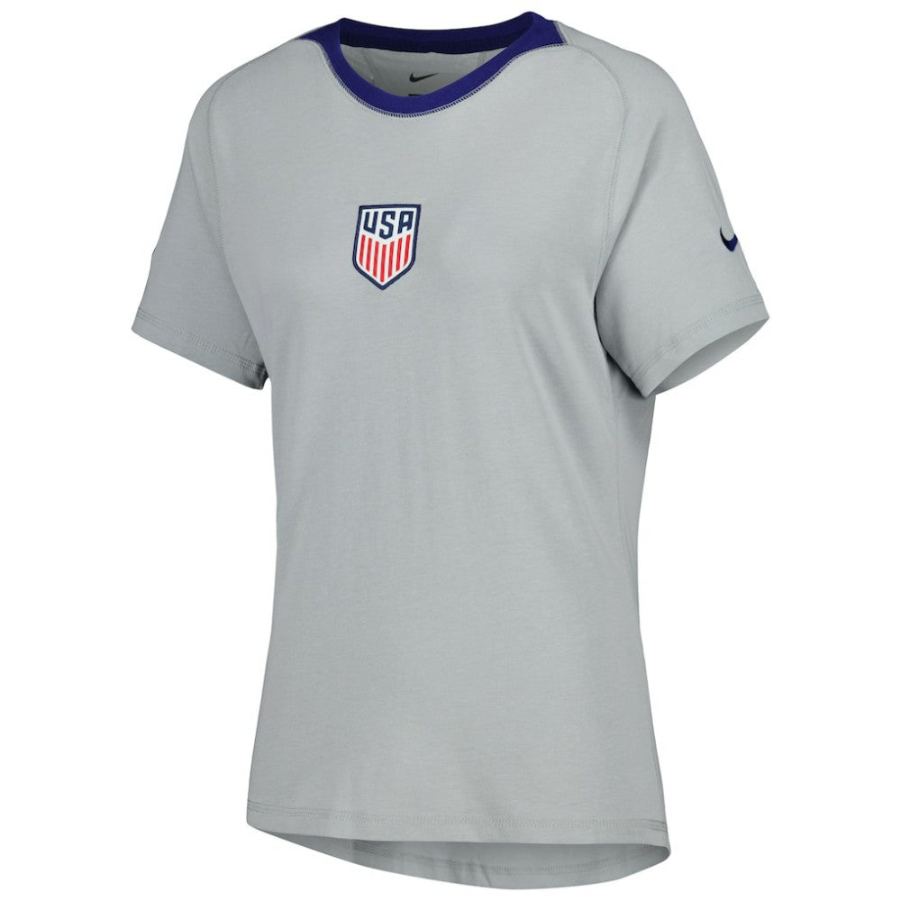 Nike USMNT Women's Travel Raglan T-Shirts - Gray