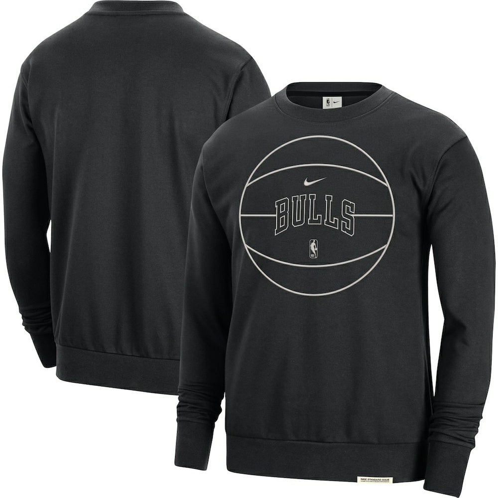 Nike - Chicago Bulls 2023/24 Authentic Standard Issue Travel Performance Pullover Sweatshirt - Black