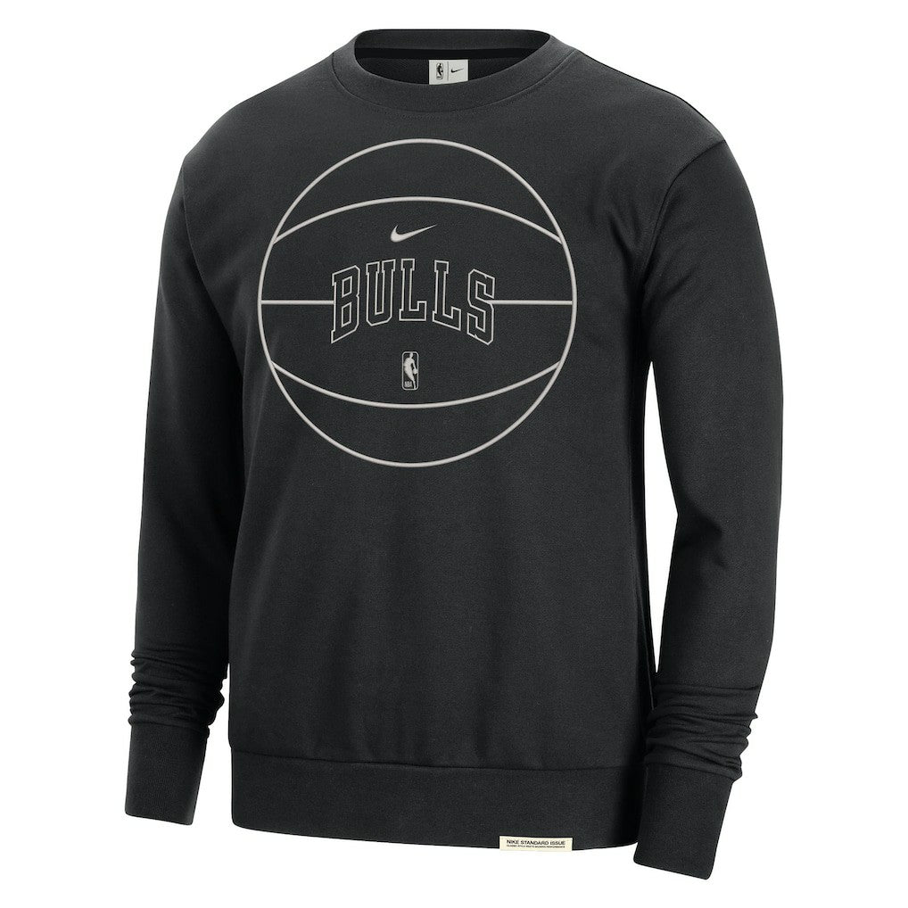 Nike - Chicago Bulls 2023/24 Authentic Standard Issue Travel Performance Pullover Sweatshirt - Black