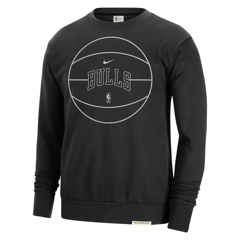 Nike - Chicago Bulls 2023/24 Authentic Standard Issue Travel Performance Pullover Sweatshirt - Black