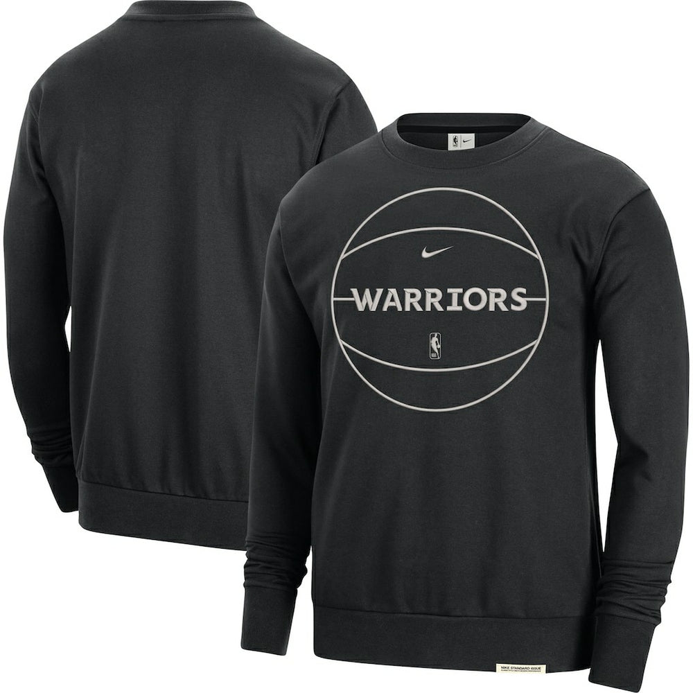 Nike - Golden State Warriors 2023/24 Authentic Standard Issue Travel Performance Pullover Sweatshirt - Black