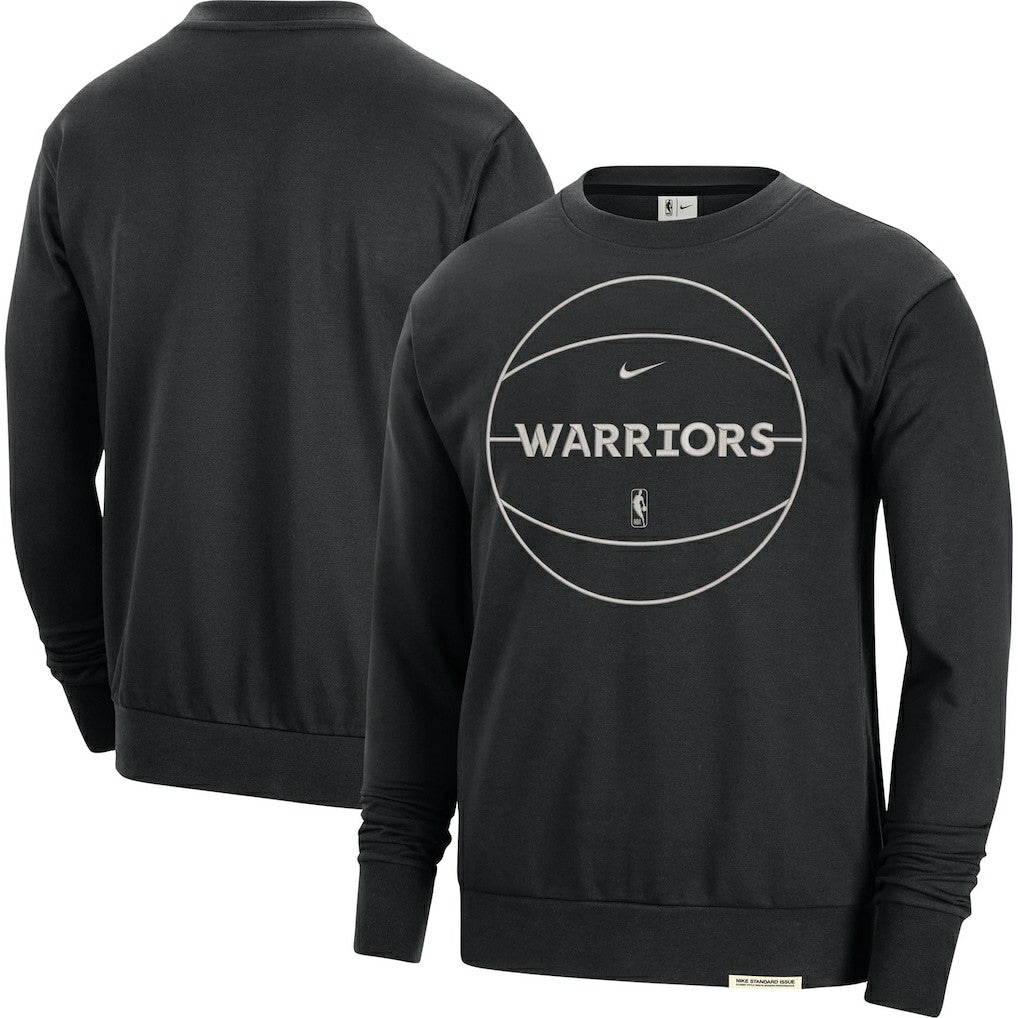 Nike - Golden State Warriors 2023/24 Authentic Standard Issue Travel Performance Pullover Sweatshirt - Black