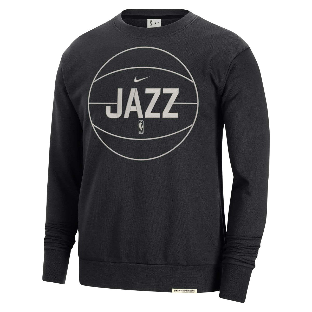 Nike - Utah Jazz 2023/24 Authentic Standard Issue Travel Performance Pullover Sweatshirt - Black