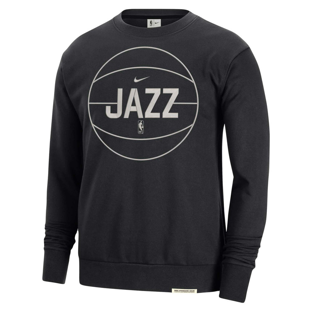 Nike - Utah Jazz 2023/24 Authentic Standard Issue Travel Performance Pullover Sweatshirt - Black