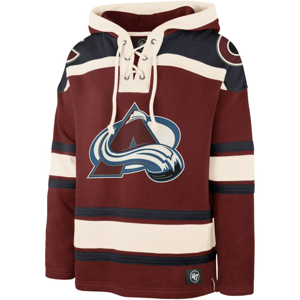 Cale Makar Colorado Avalanche - '47 Player Name & Number Lacer Pullover Hoodie Burgundy