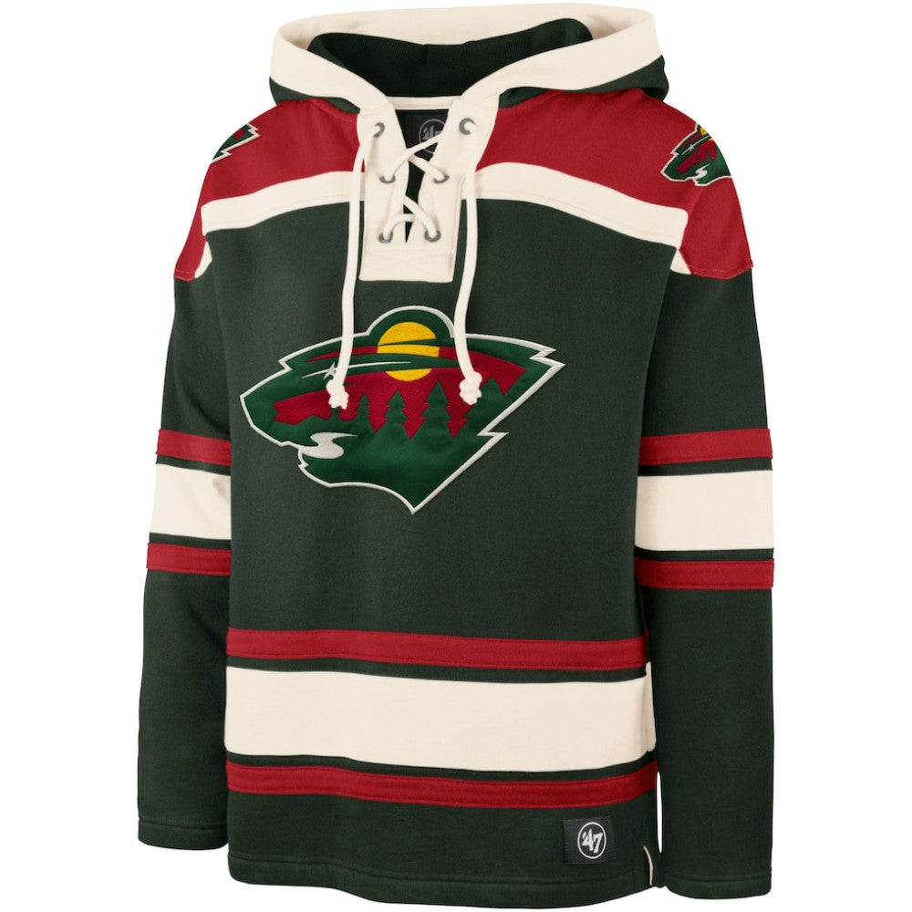 Kirill Kaprizov Minnesota Wild - '47 Player Name & Number Lacer Pullover Hoodie Green