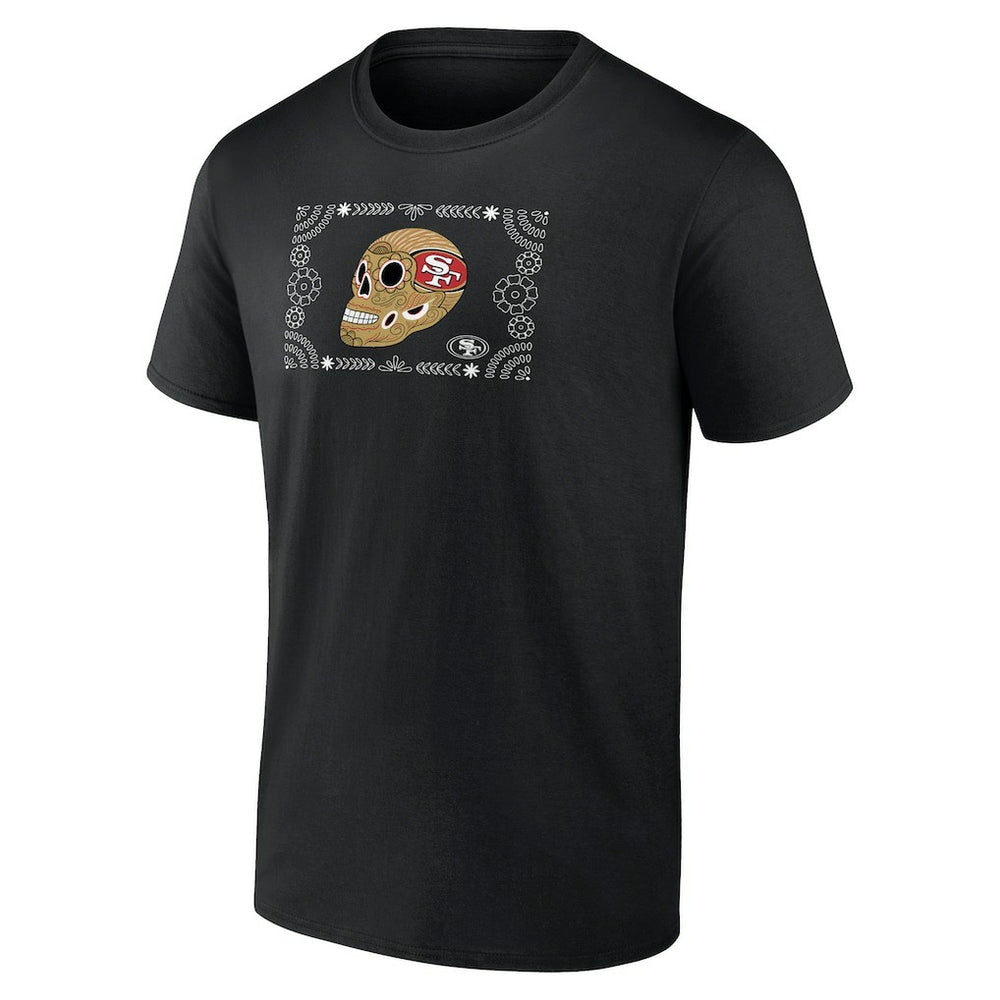 San Francisco 49ers Sugar Skull T-Shirt Black - NFL