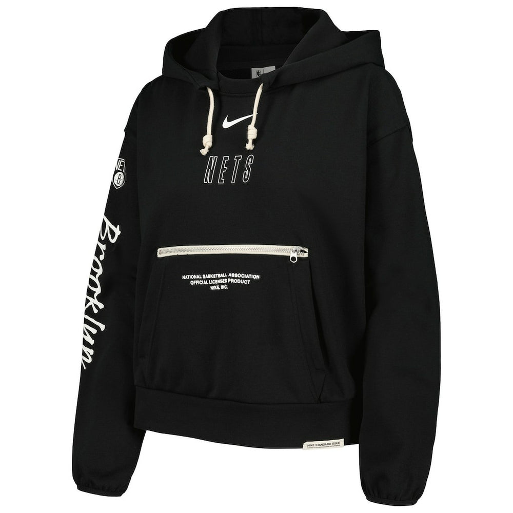 Nike - Brooklyn Nets Women's Courtside Standard Issue Performance Pullover Hoodie - Black