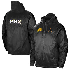 NBA - Phoenix Suns Jordan Brand Authentic Statement Edition Full-Zip Windbreaker - Black