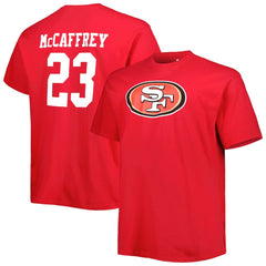 Christian McCaffrey San Francisco 49ers Big & Tall Player Name & Number T-Shirt Scarlet - Fanatics