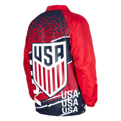 New Era USMNT 5th & Ocean by New Era Throwback Coaches Raglan Full-Snap Jacket - Navy