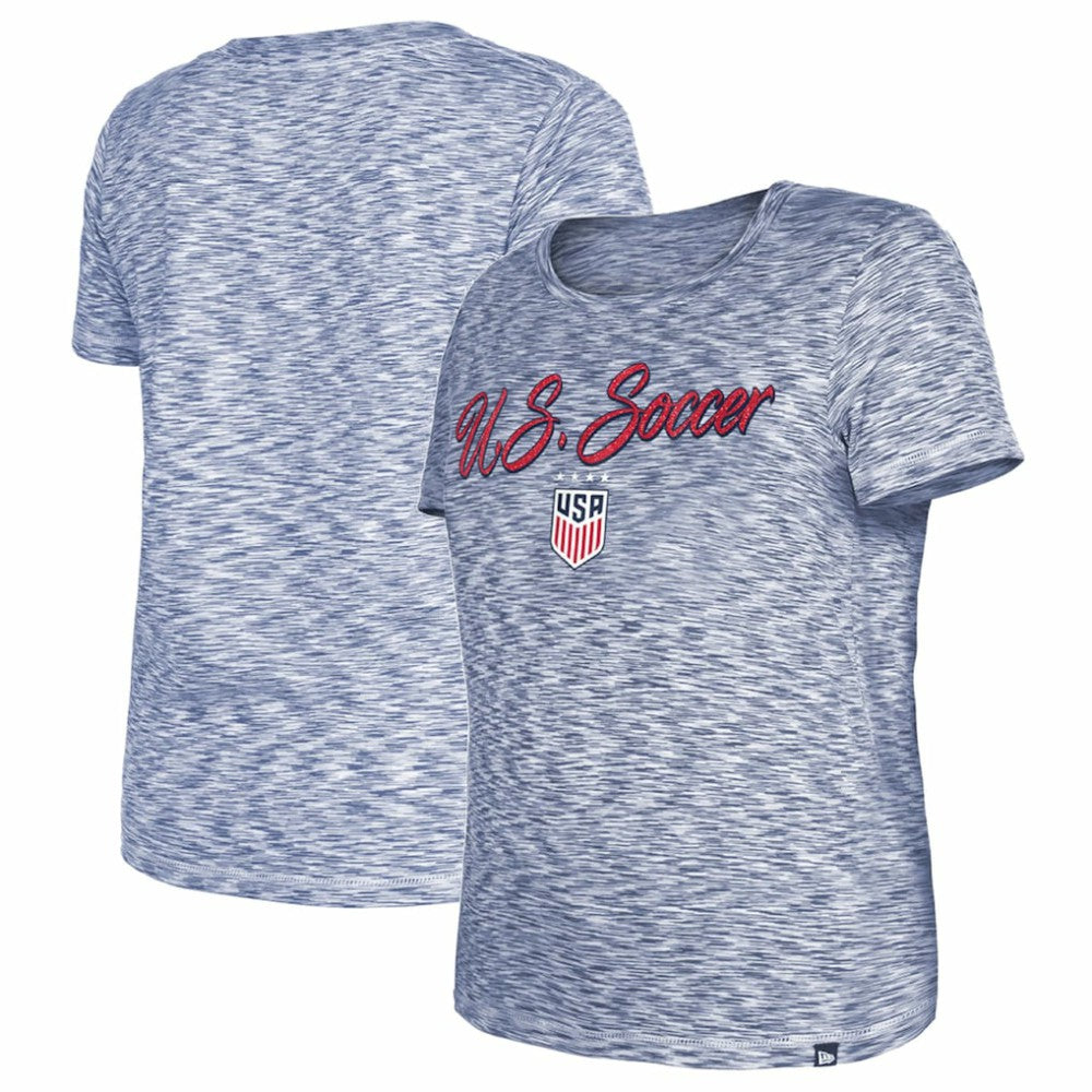 New Era USWNT 5th & Ocean by New Era Women's Active Space Dye Jerseys T-Shirts - Navy