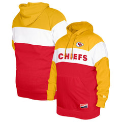 Kansas City Chiefs New Era Big & Tall Current Colorblock Pullover Hoodie Red - NFL