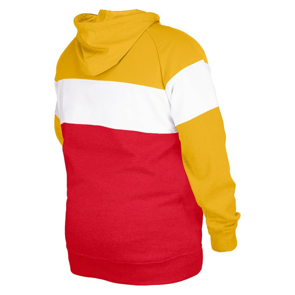 Kansas City Chiefs New Era Big & Tall Current Colorblock Pullover Hoodie Red - NFL