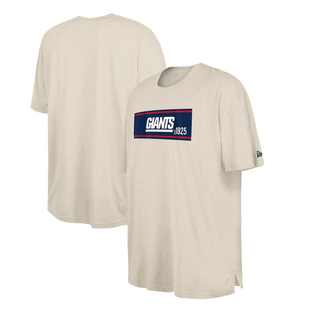 New York Giants New Era Third Down Big & Tall Historic T-Shirt Cream - NFL