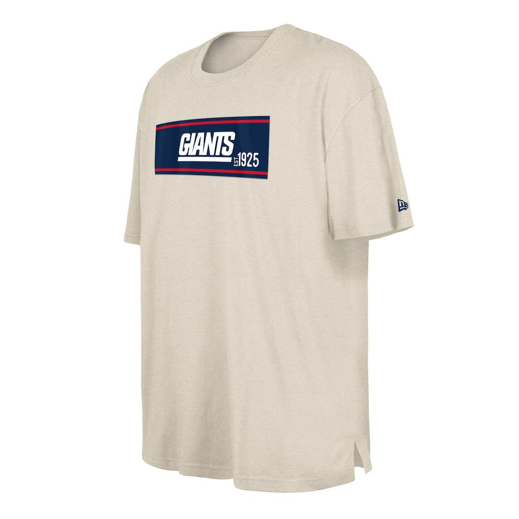 New York Giants New Era Third Down Big & Tall Historic T-Shirt Cream - NFL