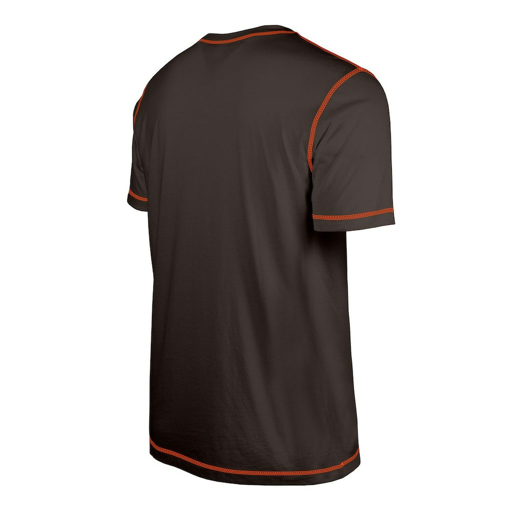 Cleveland Browns New Era Third Down Puff Print T-Shirt Brown - NFL