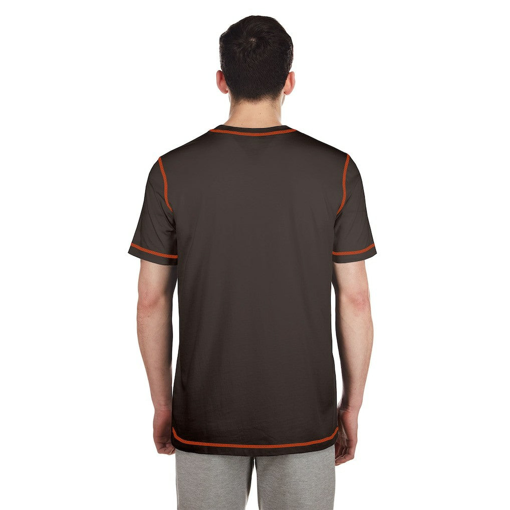 Cleveland Browns New Era Third Down Puff Print T-Shirt Brown - NFL