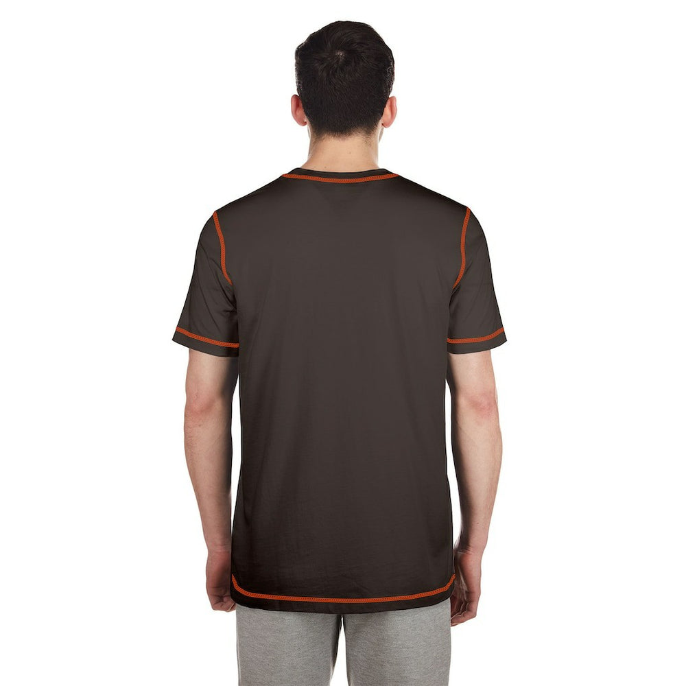 Cleveland Browns New Era Third Down Puff Print T-Shirt Brown - NFL