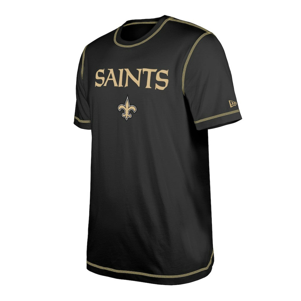 New Orleans Saints New Era Third Down Puff Print T-Shirt Black - NFL