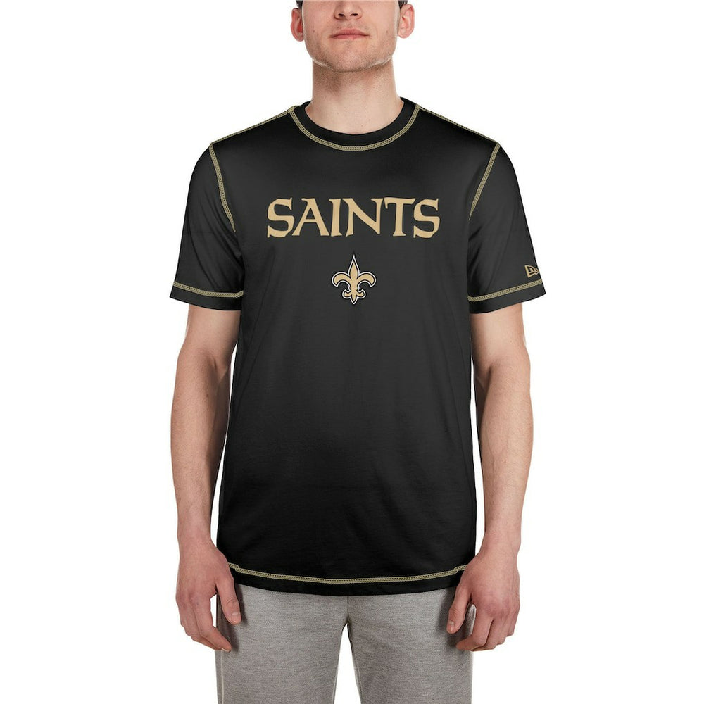 New Orleans Saints New Era Third Down Puff Print T-Shirt Black - NFL