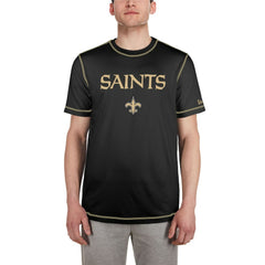 New Orleans Saints New Era Third Down Puff Print T-Shirt Black - NFL