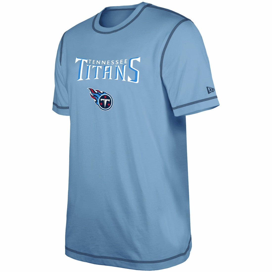 Tennessee Titans New Era Third Down Puff Print T-Shirt Light Blue - NFL
