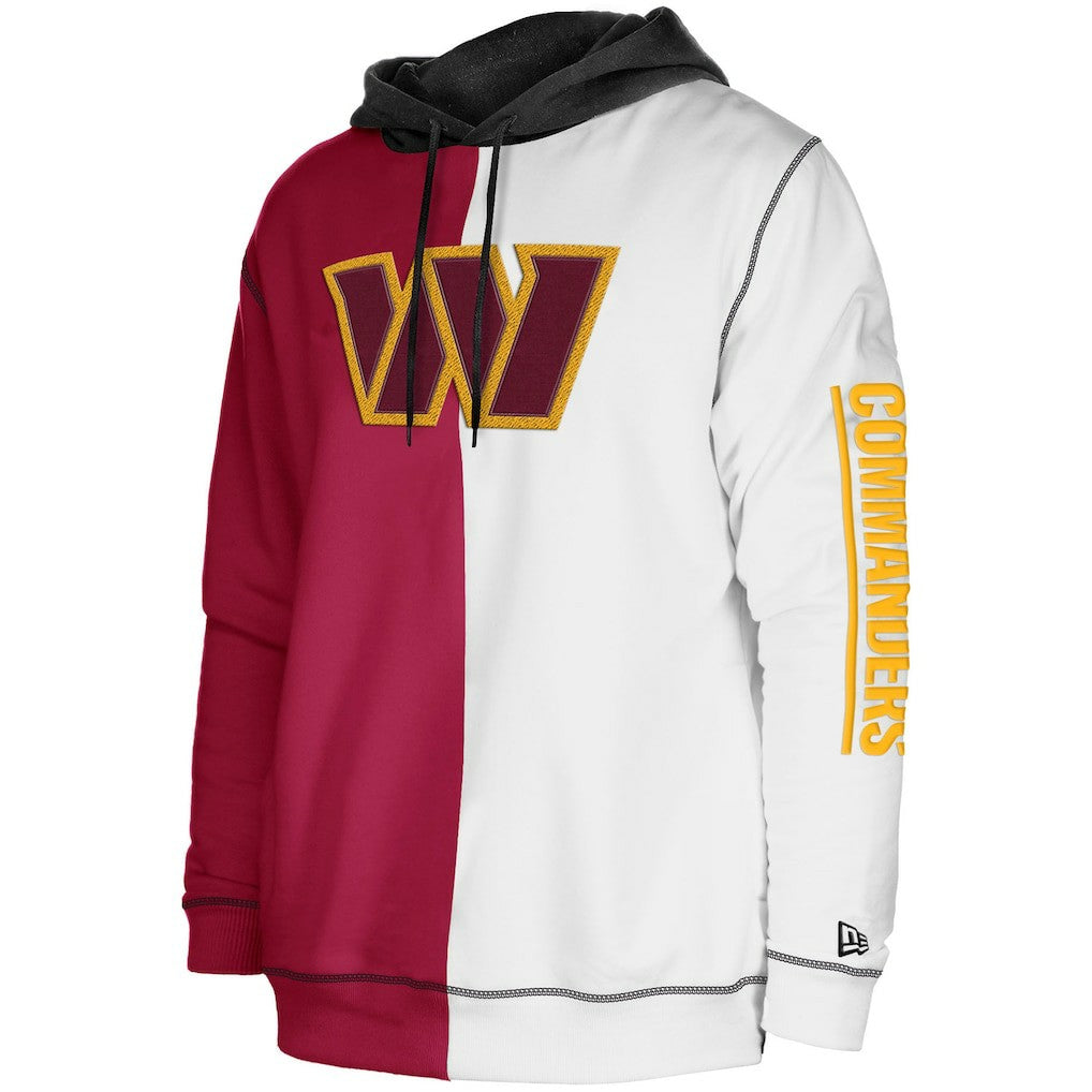 Washington Commanders New Era Third Down Split Raglan Pullover Hoodie Burgundy/White - NFL