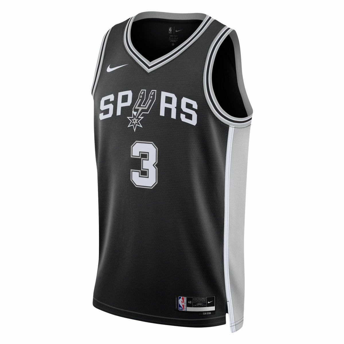 Nike - Keldon Johnson San Antonio Spurs Unisex Swingman Jersey - Icon Edition - Black