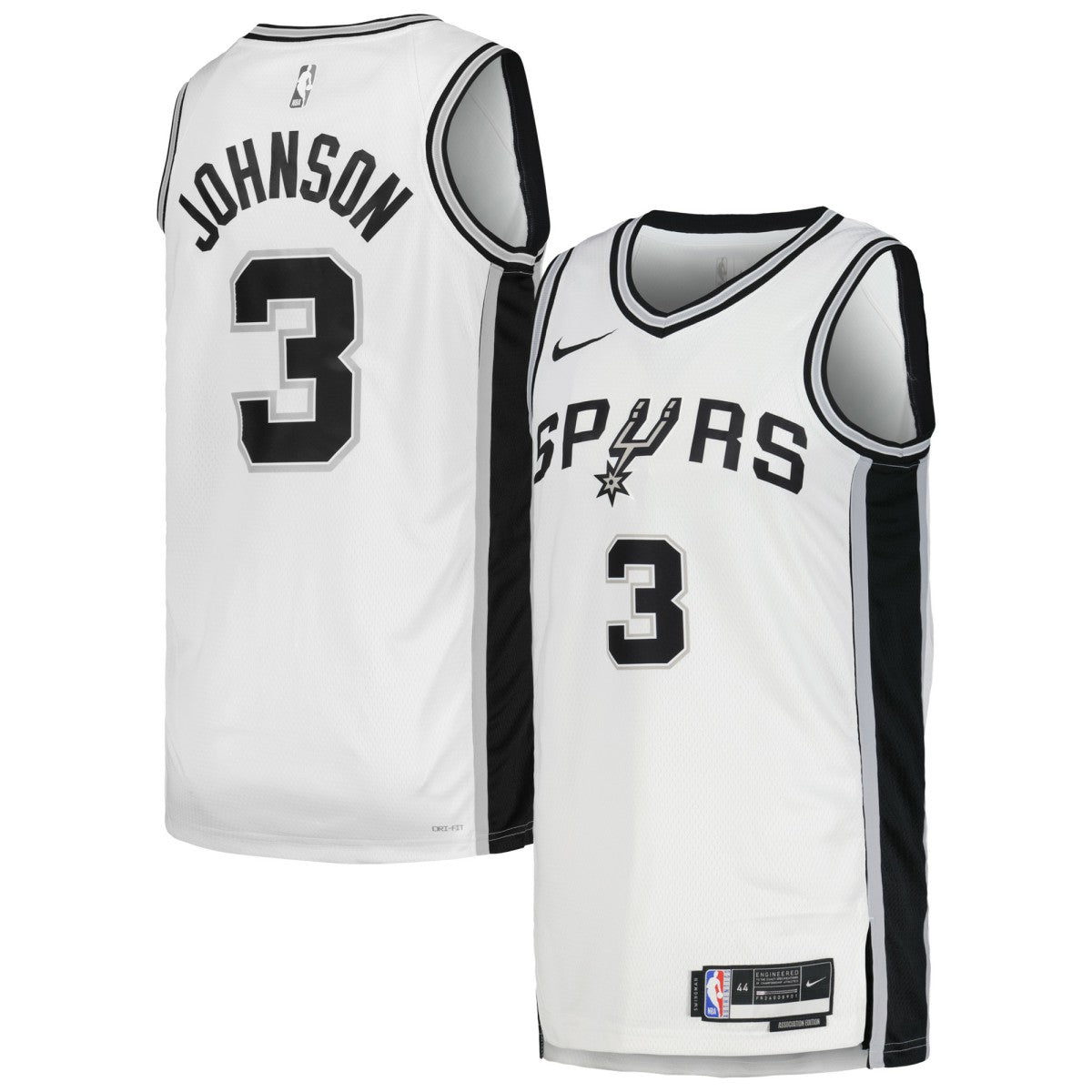 Nike - Keldon Johnson San Antonio Spurs Unisex Swingman Jersey - Association Edition - White