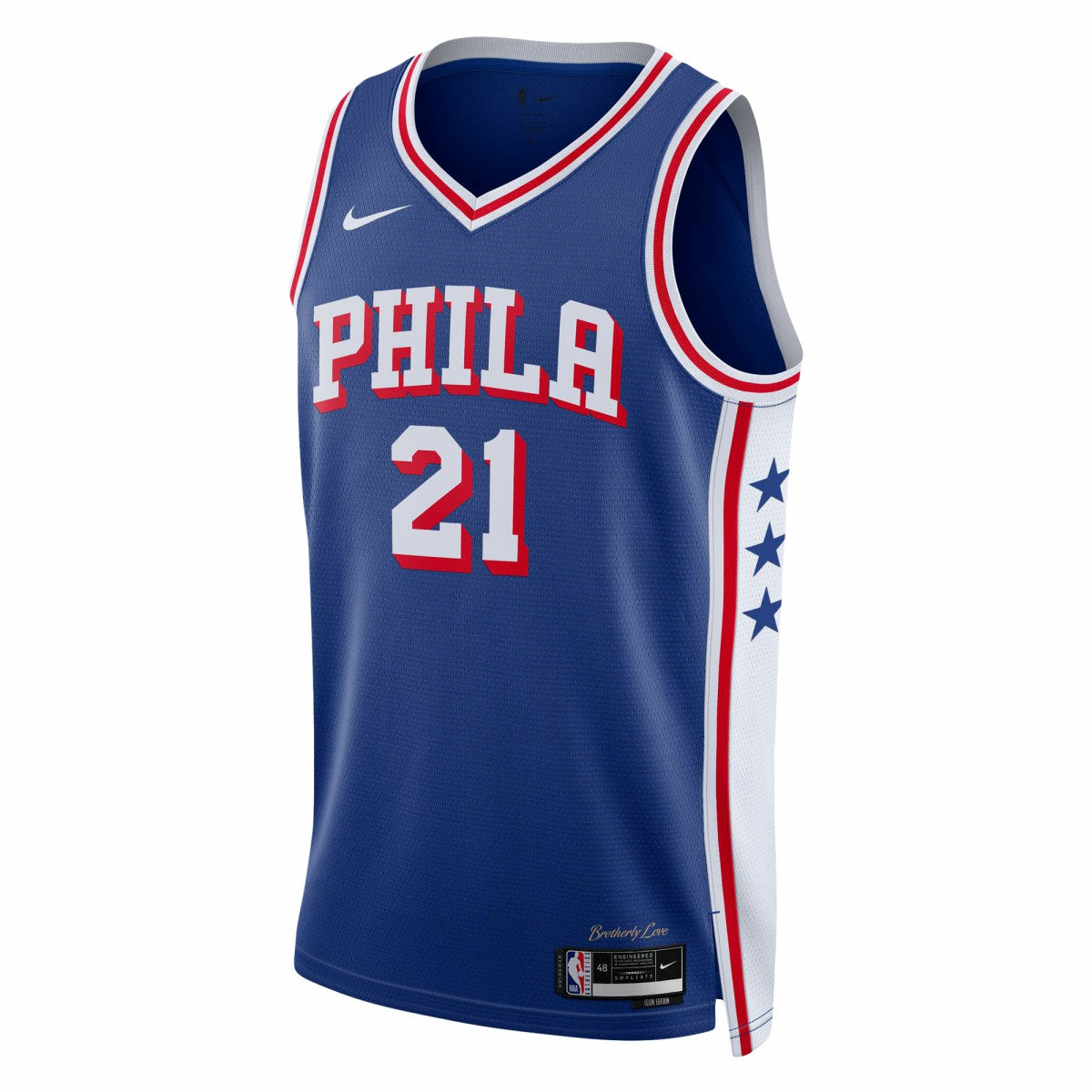 Nike - Joel Embiid Philadelphia 76ers Unisex Swingman Jersey - Icon Edition - Royal