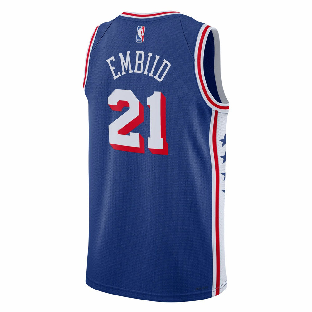 Nike - Joel Embiid Philadelphia 76ers Unisex Swingman Jersey - Icon Edition - Royal